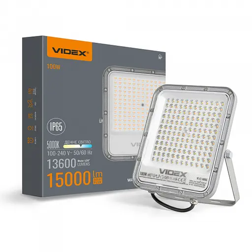 LED прожектор PREMIUM VIDEX F2 100W 5000K - фото 1