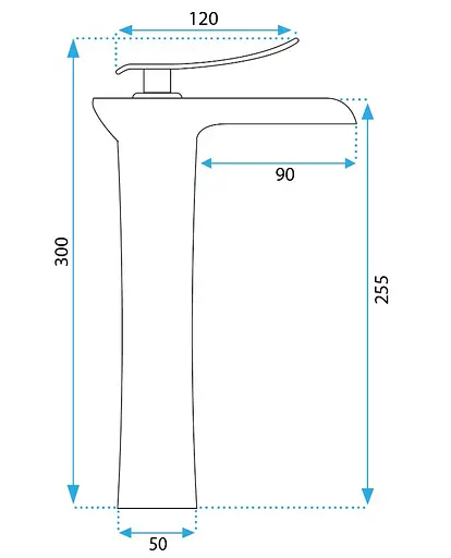 Смеситель для умывальника Rea Laguna antique brushed gold высокий REA-B8120 Бронза - фото 6