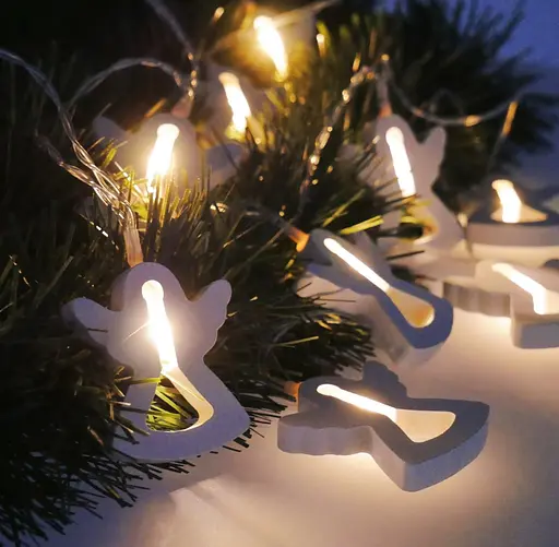 Гирлянда Chomik Ангел 10 LED теплый белый на батарейках (LED4048) - фото 3