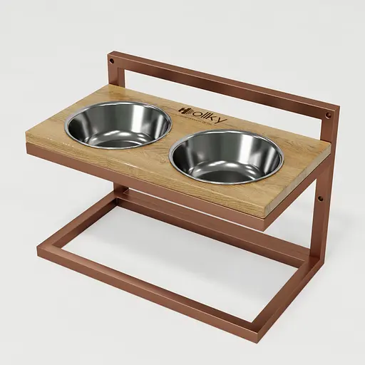 Hollky Flex M — миски на регульованій підставці для середніх собак (2 × 0.85 л) - фото 2