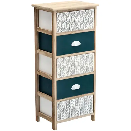 Комод деревянный Chomik Hans на 5 ящиков изумрудный - фото 2