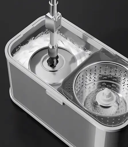 Швабра з віджимом та сталевим відром BASSFLY F7W - фото 5