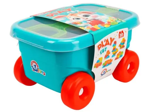 Конструктор в тележке, ТехноК 50 дет. (1393)  - фото 1