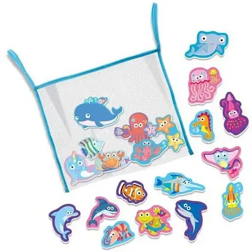 Набір наклейок для ванної 4M Морське життя Bubblie Duckie 00-04745 Іграшки для ванної купання - фото 1