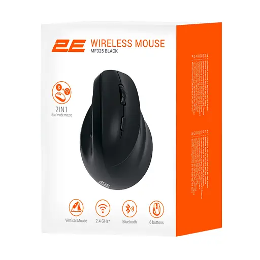 Мышь 2E MF325 Silent Wireless/Bluetooth Black (2E-MF325WBK) - фото 9