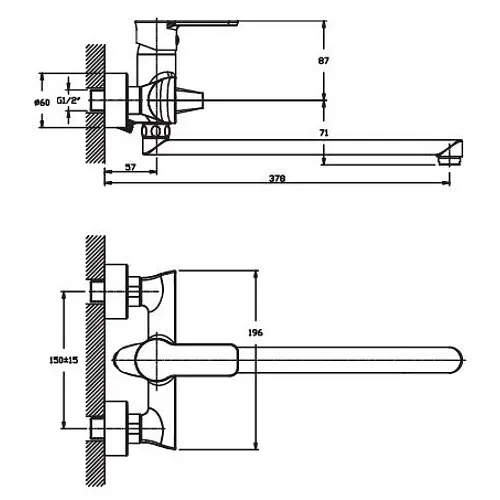 Смеситель для ванны Haiba HOUSTON 006 (HB0230) - фото 2