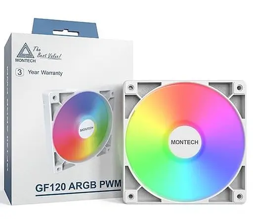 Вентилятор MONTECH 120MM GF120 PWM WHITE (GF120 PWM WHITE) - фото 2