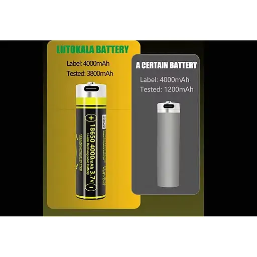 Аккумулятор LiitoKala USB-King4000 18650 на 4000 mAh с USB - фото 7