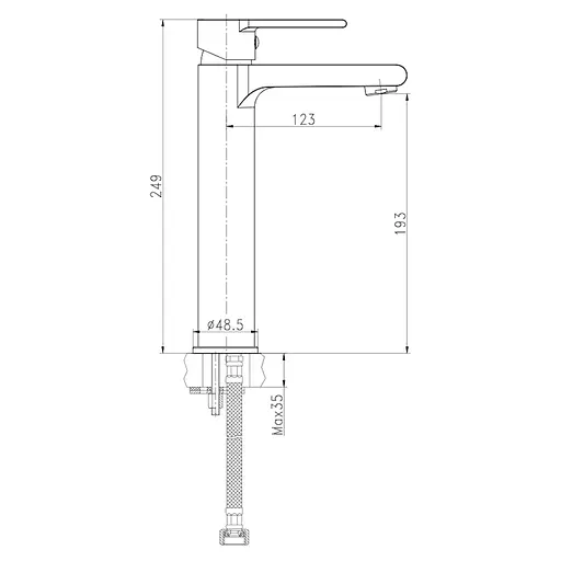 Змішувач для умивальника Cersanit Brasco високий S951-366 - фото 2