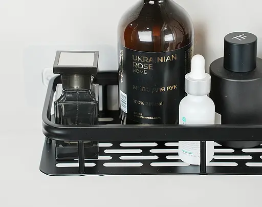 Набор металлических полок для ванной комнаты Fabrika ONIX 2 шт черный+подарок ершик для унитаза Fabrika PRACTIС White - фото 16