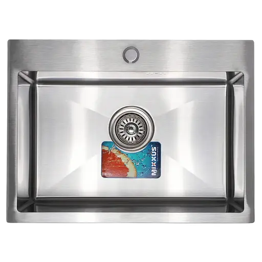 Кухонна мийка Mixxus MX5843-200x1.0-Satin MX0575, Нержавіюча сталь - фото 1