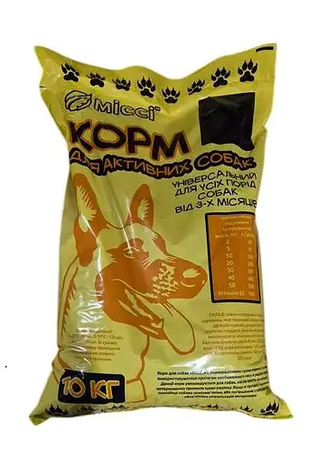 Екструдований корм-каша МІССІ для собак усіх порід з птицею 10кг (Термін придатності 6 місяці) - фото 1