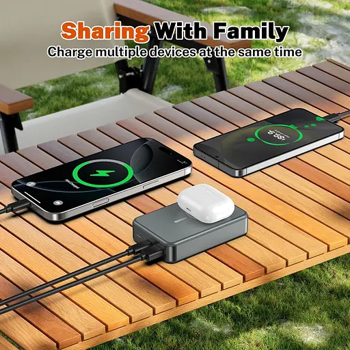 Магнитное беспроводное портативное зарядное устройство емкостью 26800 мАч, USB C для iPhone - фото 3