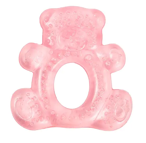Прорезыватель для зубов Lindo Мишка, с водой, розовый (LI 301 роз м) - фото 1