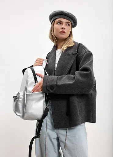 Жіночий рюкзак Sambag Talary срібло 35 х 25 х 12 см (35312003) - фото 5