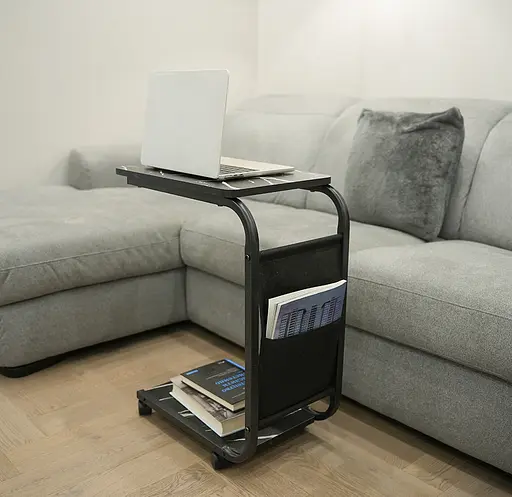 Приставний столик на колесах Fabrika BRAIN Marble Black  - фото 10