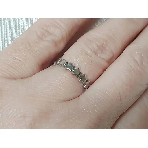 Срібний перстень Aurora Зірки. 81698 16,5 - фото 2