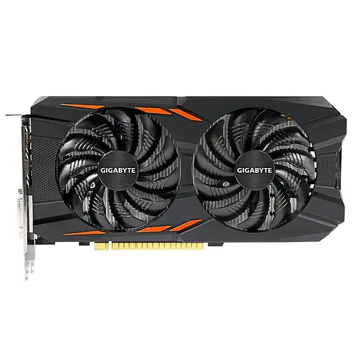Видеокарта Gigabyte GTX 1050Ti 4Gb Windforce OC (GV-N105TWF2OC-4GD) (GDDR5, 128 bit, PCI-E 3.0 x16) Б/у - фото 1