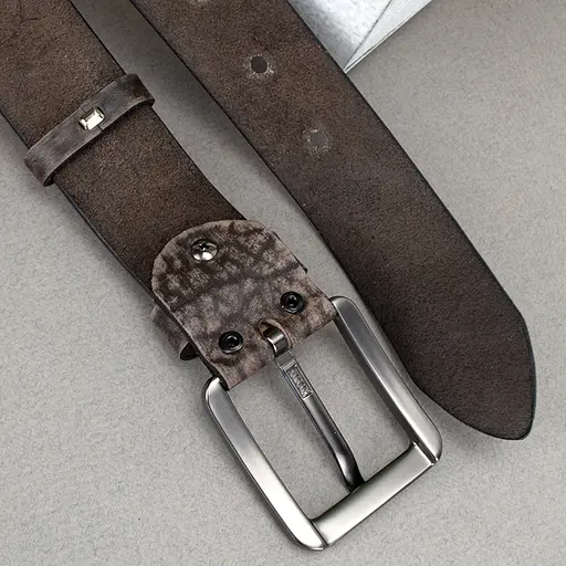 Ремінь чоловічий шкіряний під джинси коричневий PS-4049 (130 см) - фото 5