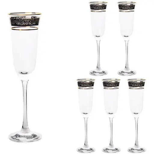 Набір келихів для шампанського Lora Октава 170 мл 6 шт. NGC12SETCHAMP