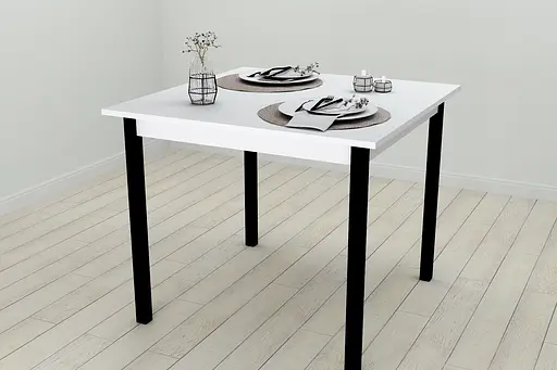 Стіл кухонний Ferrum-decor Дієго 75x80x80 Чорний ДСП Біле 16мм (FRD-106308) - фото 4