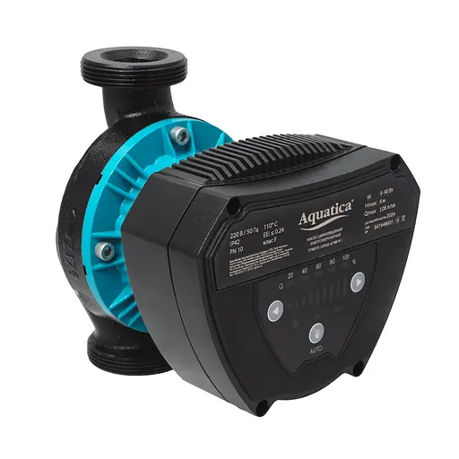 Циркуляционный насос Aquatica GPA32-6/180 IV энергосберегающий, 6-90Вт Hmax 6м Qmax 108л/мин Ø2" 180мм + гайки (774073) - фото 1