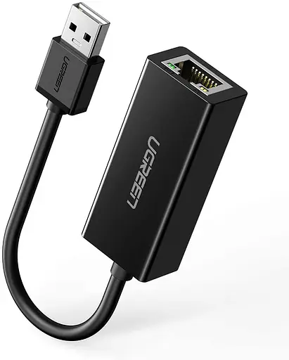 Перехідник Ugreen USB 2.0 Type-A Ethernet RJ45 100Mb CR110 чорний - фото 2