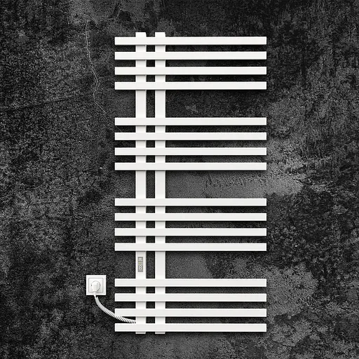 Електрична рушникосушарка Kosser Браш1200x600 EL тайм. білий ДБ03ELW, Білий матовий, Ліве - фото 2