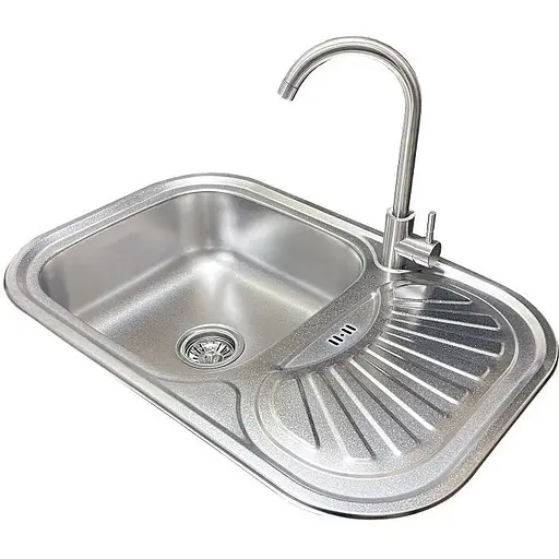 Комплект мийка + змішувач Romzha Stela Satin (A) - фото 1