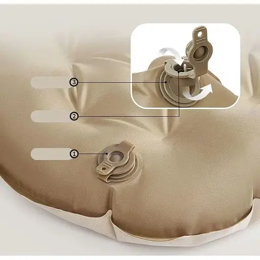 Туристична надувна подушка Naturehike CNH22ZT009 (Біжова) - фото 8