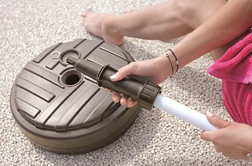 Подставка для садового зонта Prosperplast круглая коричневая 10 л - фото 2