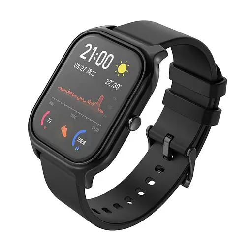 Ремінець силіконовий Tamister для годинника 20 мм Type A чорний, пряжка - чорна - фото 2