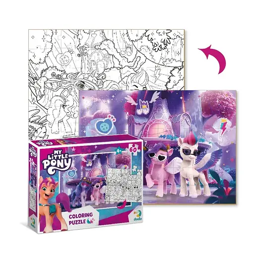 Дитячі Пазли 2 в 1 My Little Pony Вечірка DoDo 200136 60 елементів - фото 3
