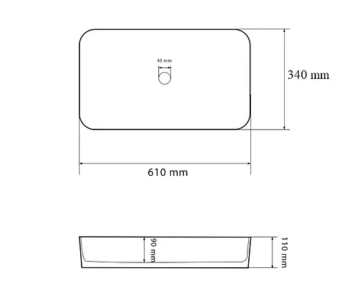 Умивальник VBI Triest lava накладний VBI-012715, Мармур - фото 4