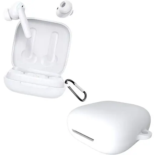 Чохол-накладка DK Silicone Candy Friendly з карабіном для Oppo Enco W51 (white)