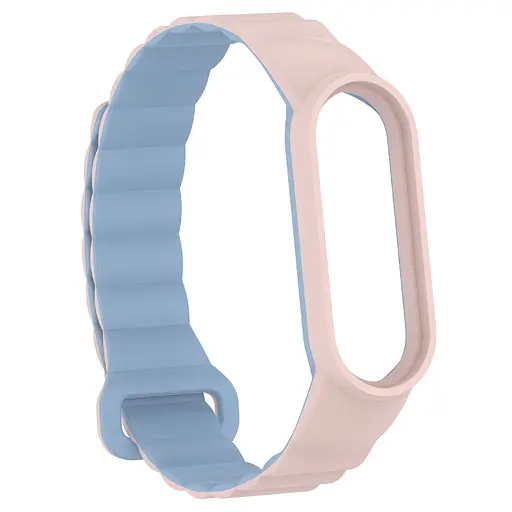 Ремешок Dual-color Magnetic для Xiaomi Mi Band 9/8/10 Light Pink / Lilac Blue - фото 3