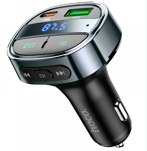 FM-трансмиттер Hoco E70 PD30W + QC3.0 car BT FM transmitter Черный - фото 1