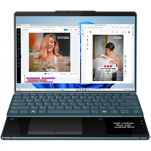 Ноутбук Lenovo Yoga Book 9 13IMU9, (83FF002NRM), Intel Core Ultra 7 155U, 16GB RAM, SSD 1TB, Intel Integrated Graphics, Windows 11 Home, Tidal Teal - фото 5