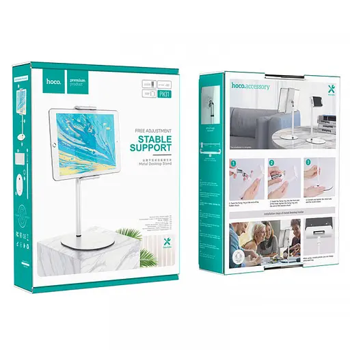 Настольный держатель Hoco PH31 металлическая подставка metal desktop stand - фото 4