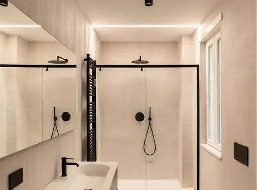 Смеситель для душа TOPAZ LOFT TLF 32205-H39-BL встроенный латунный с душевой штангой и лейками для ванной - фото 3