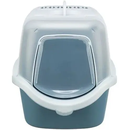 Туалет-домик Trixie Vico для кошек с полупрозрачным верхом 40 х 40 х 56 см голубовато-белый - фото 6