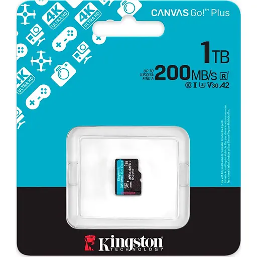 Карта пам'яті Kingston MicroSDXC 1TB UHS-I/U3 Class 10 Canvas Go! Plus R200/W160MB/s (SDCG4/1TBSP) - фото 3