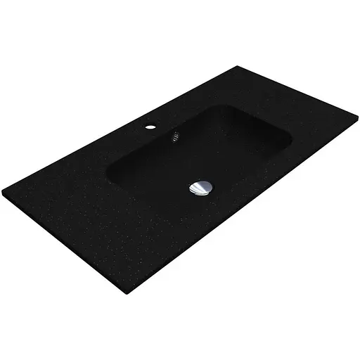 Умивальник Miraggio Della 900 mirastone black 0000745, Чорний матовий - фото 1