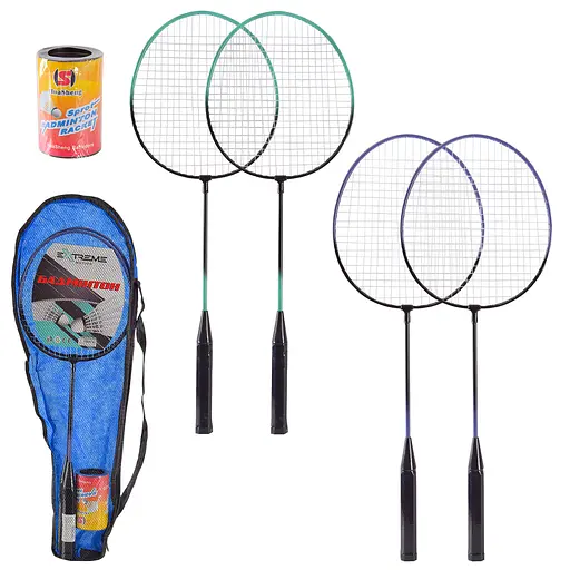 Бадмінтон BD2303 2 ракетки, набір воланчиків 20*60 см, в сумці (6904410244129) МІКС - фото 1
