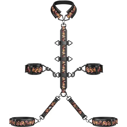 БДСМ-набір Lockink The FloweRing Serpent - Bondage Set, 12 шт. - фото 5
