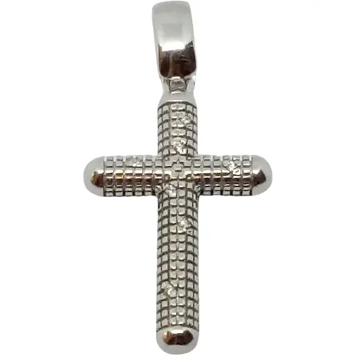 Срібний хрест Харківська ювелірна фабрика з фіанітами. 500090-КРР
