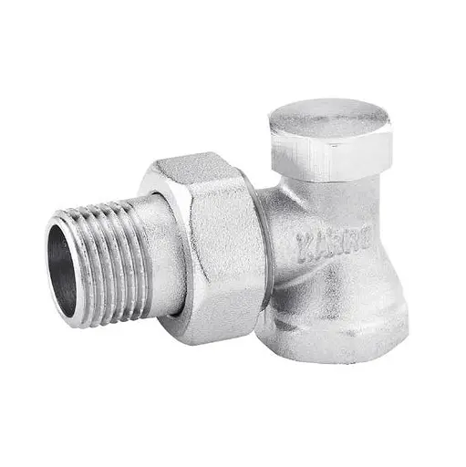 Кран радіаторний кутовий Karro KR-304 відсікаючий нижній 1/2" 30412 - фото 1