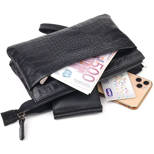 Клатч кожаный мужской Canpellini 22,5х14х4 см sum0022435 - фото 6