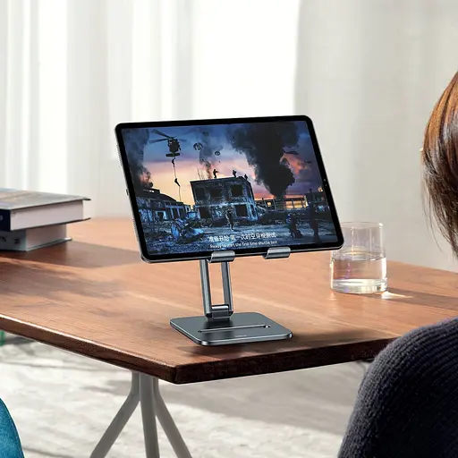 Підставка для планшета Baseus Desktop Biaxial Foldable Metal Stand Gray (LUSZ000113) - фото 8