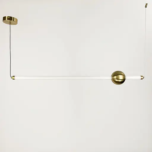 Led светильник в горизонтальной форме 90 см с латунным шариком | Line F | Арт. YG520A/900 HL AB - фото 7